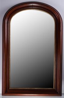 Appraisal: Mahogany Framed Arched Top Mirror Early to Mid- th Century