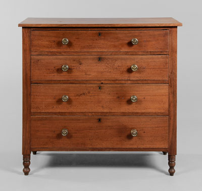 Appraisal: Southern Federal Walnut Chest attributed to North Carolina circa yellow