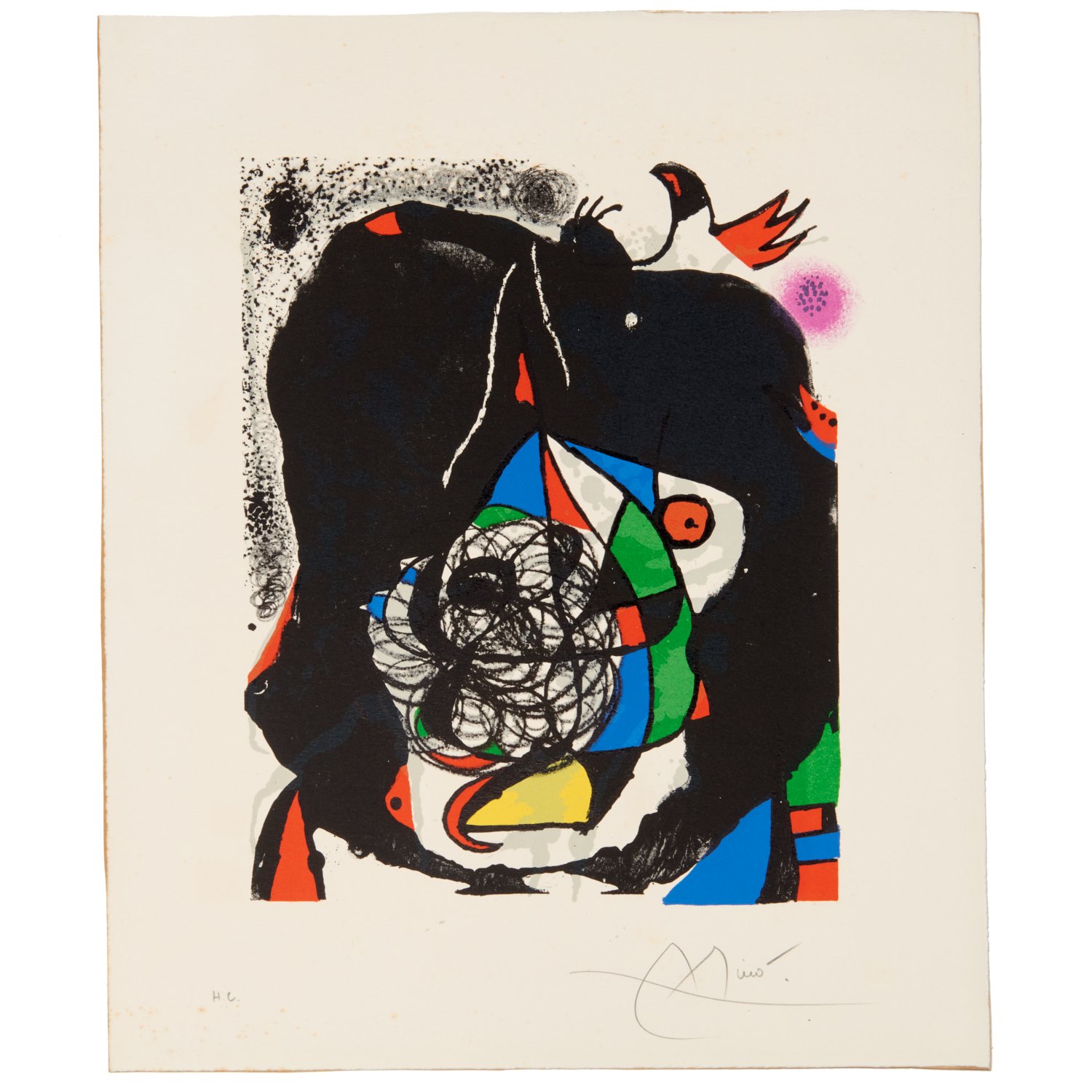 Appraisal: JOAN MIRO COLOR LITHOGRAPH Joan Miro Spanish - Les Revolutions