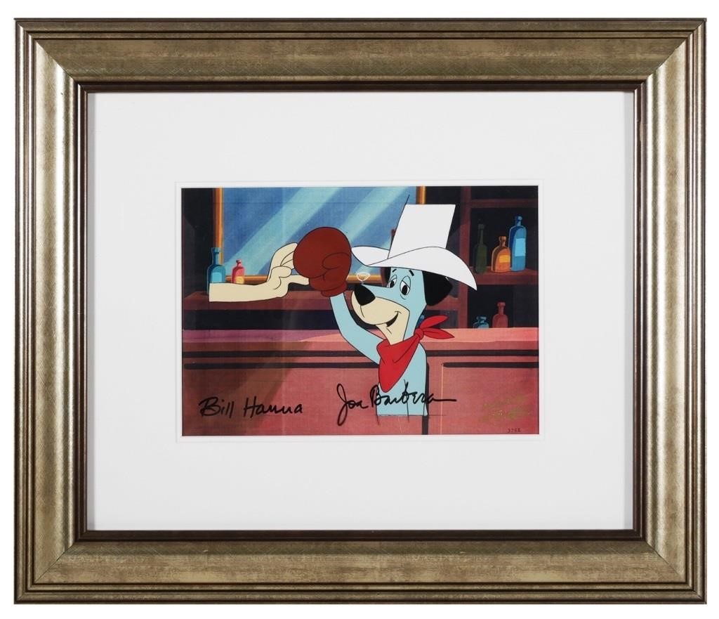 Appraisal: Huckleberry Hound production cel signed by William Hannah and Joseph