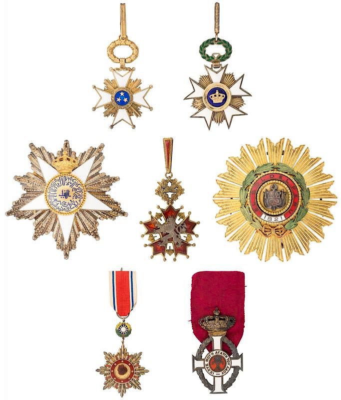 Appraisal: A GROUP OF SEVEN MEDALS BELONGING TO VICTOR HOO A