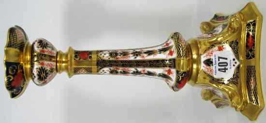 Appraisal: Royal Crown Derby Candle Stick Decorated in the Old Imari