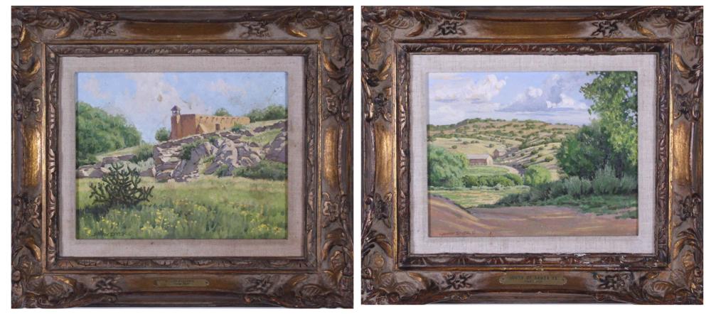 Appraisal: JIMMY DYER Texas New Mexico b two oils on board