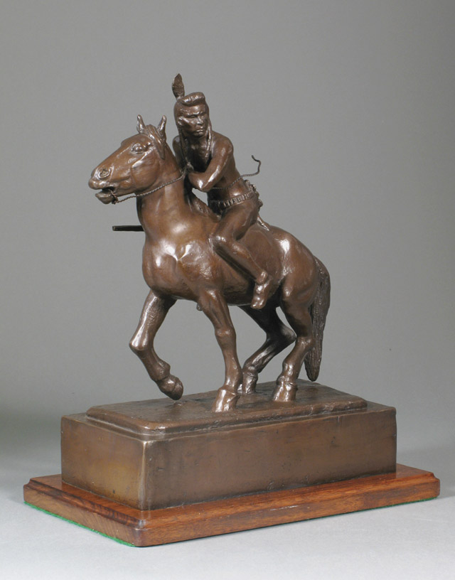 Appraisal: EDWARD B QUIGLEY BRONZE SCULPTURE Portland Oregon - An Indian