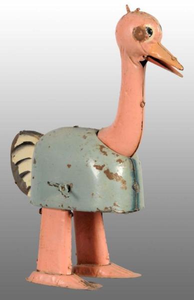 Appraisal: Tin Hand-Painted Nifty Ostrich Wind-Up Toy Description German Working Unusual