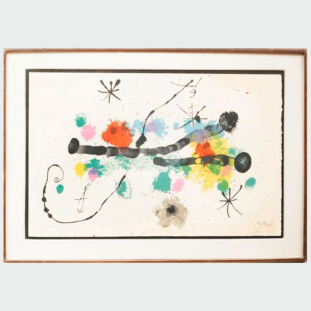 Appraisal: Joan Miro - Je travaille comme un jardinier Variant Lithograph