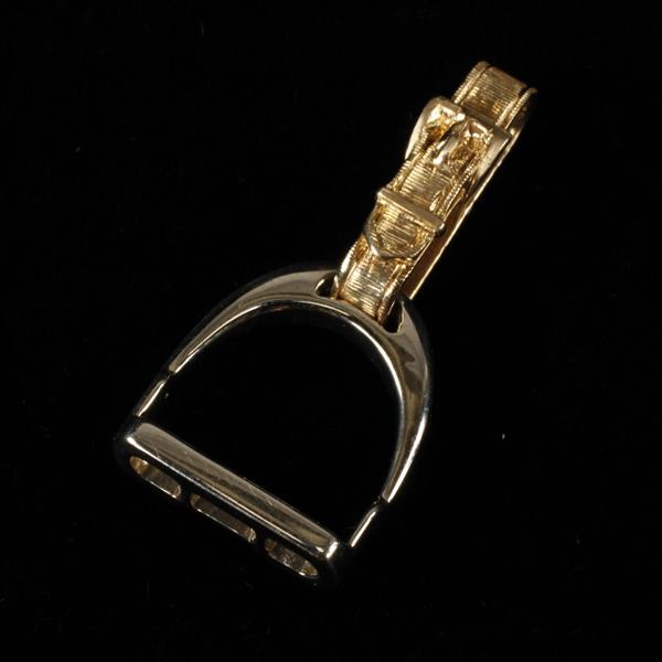 Appraisal: Yellow White Gold K Horse Stirrup Derby Pendant