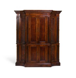 Appraisal: A CONTINENTAL CONCAVE-END MAHOGANY SIDE CABINET th century The side