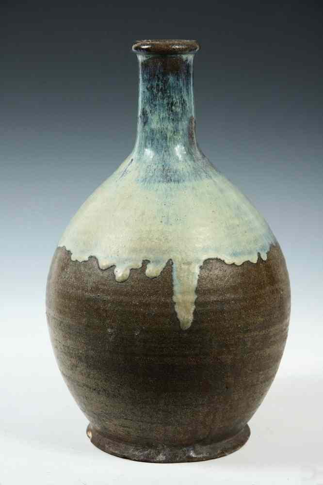 Appraisal: EARLY JAPANESE STONEWARE BOTTLE - th - th c Japanese