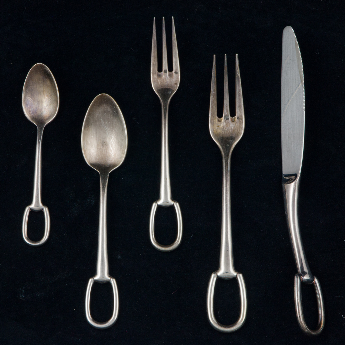 Appraisal: PC HERMES ATTELAGE PLATED FLATWARE SET pc Hermes Attelage plated