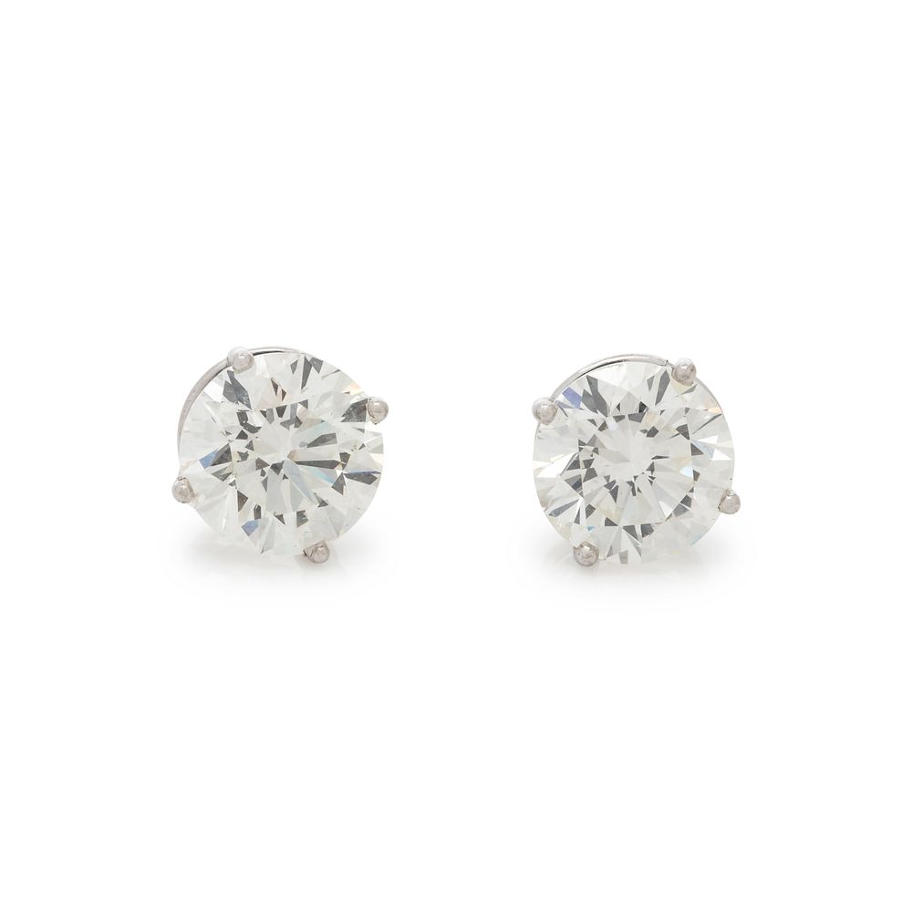 Appraisal: DIAMOND STUD EARRINGS DIAMOND STUD EARRINGS Containing one round brilliant