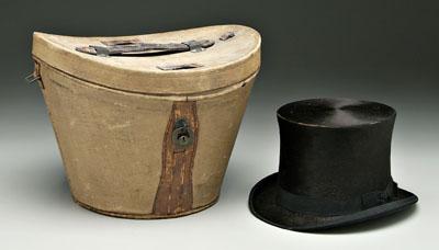 Appraisal: Beaver hat and case black beaver hat with label quot