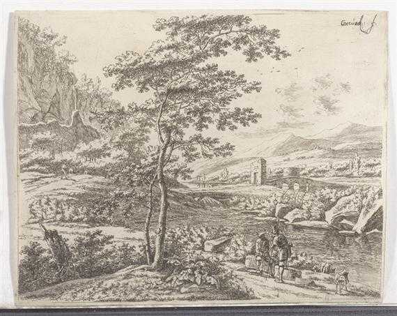 Appraisal: HEUSCH WILLEM GUILLAUME DE Utrecht Lot of sheets Landscape with