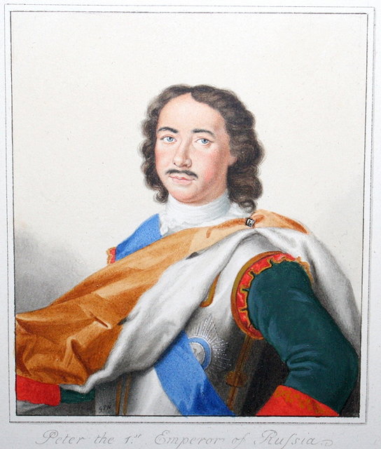 Appraisal: G P H 'Peter I Emperor of Russia' signed watercolour