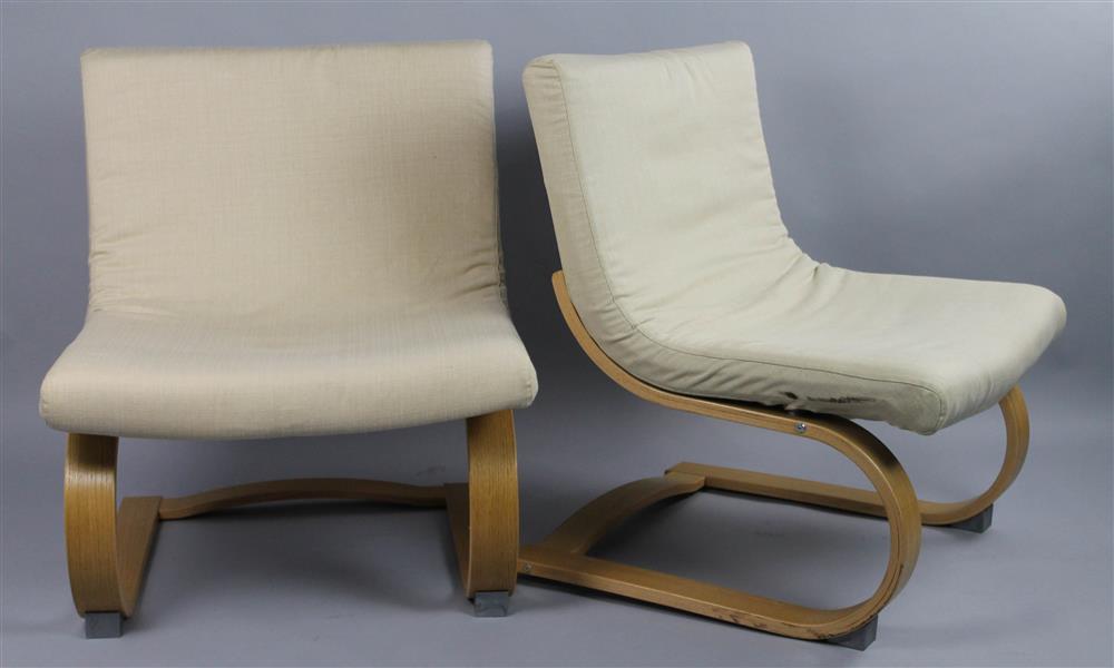 Appraisal: PAIR OF IKEA MADE IN ROMANIA MODERN BENTWOOD FORM CHAIRS