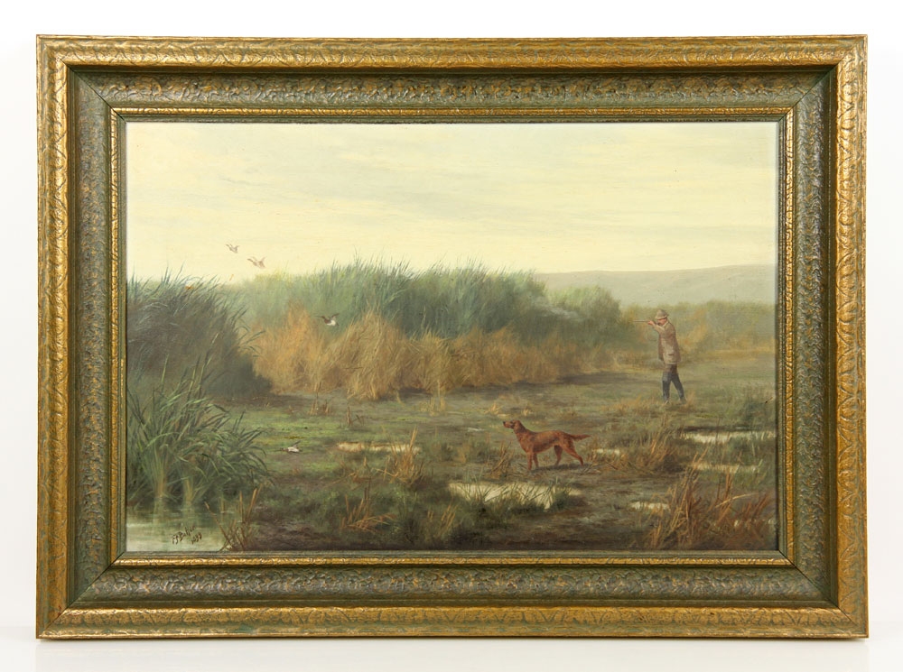 Appraisal: - Butler Duck Hunting Scene O C F S Butler