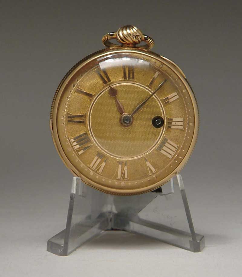 Appraisal: K GOLD ENGLISH POCKET WATCH WITH FUSEE MOVEMENT Serial number