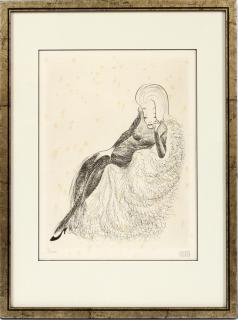 Appraisal: AL HIRSCHFELD PRINT AL HIRSCHFELD PRINT H L MARLENE DIETRICH