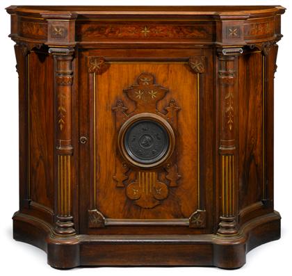 Appraisal: Renaissance Revival mahogany and mixed wood cabinet mid to late