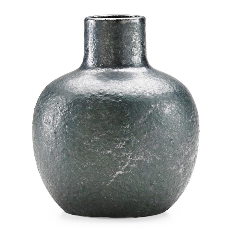 Appraisal: MERRIMAC Vase w gunmetal glaze Condition Report bruise to rim