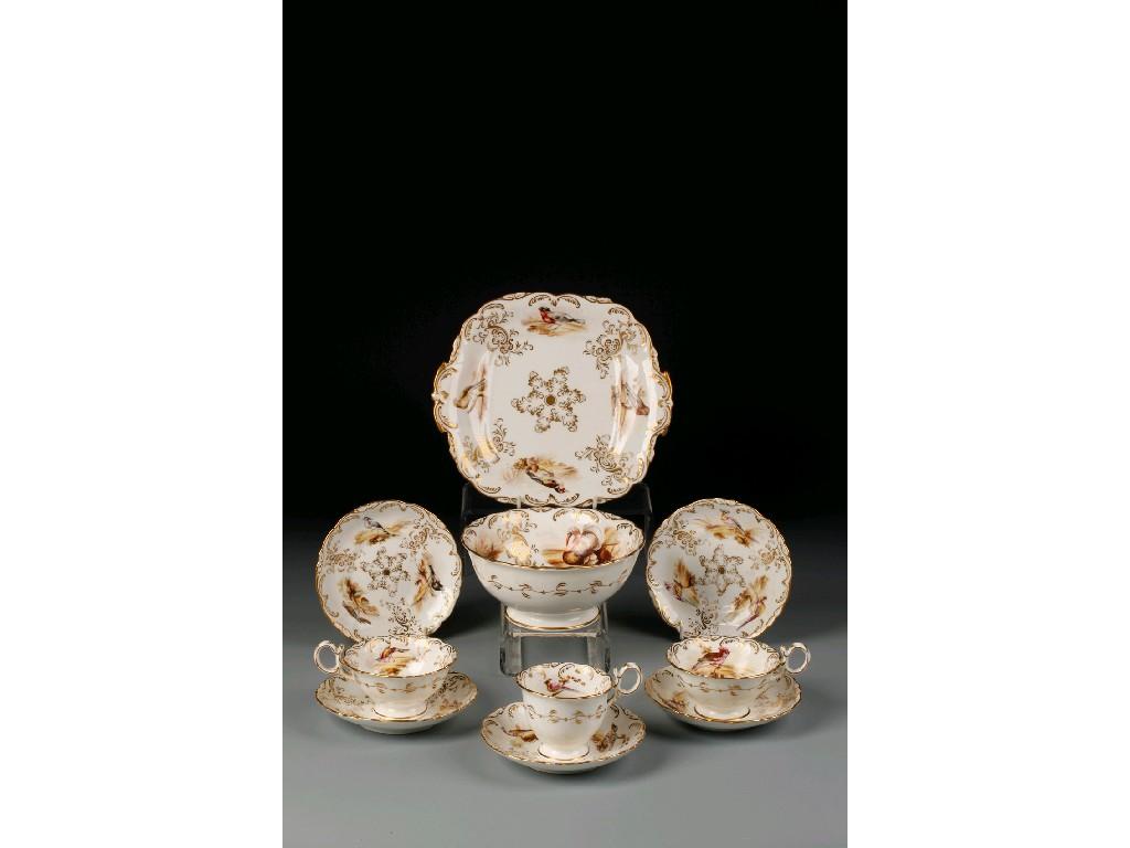 Appraisal: A TH CENTURY ROCKINGHAM STYLE TEA SERVICE the cream ground