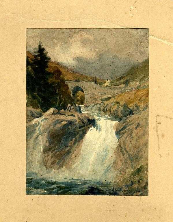 Appraisal: ALFRED HEATON COOPER - A WATERFALL signed watercolour x cm