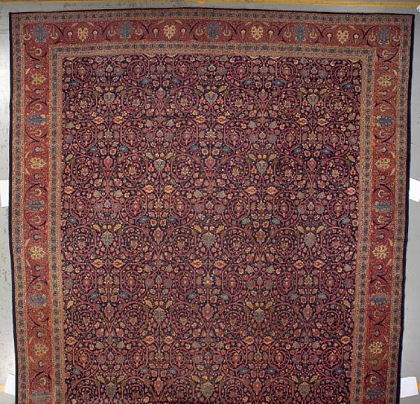 Appraisal: A Tabriz carpet Northwest Persia late th century size approximately