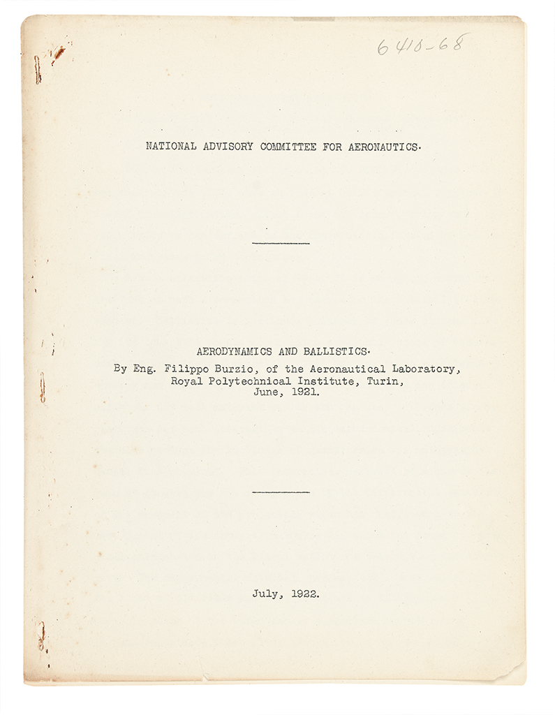 Appraisal: AVIATION Collection of unpublished reports of the National Advisory Committee