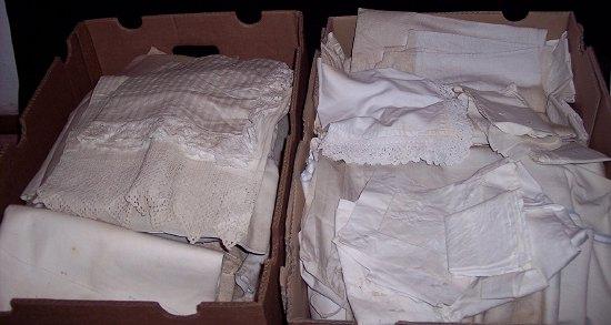 Appraisal: Sundry linen two boxes