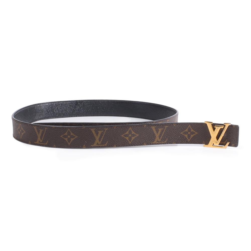 Appraisal: Louis Vuitton LV Initials reversible belt leather and monogram canvas