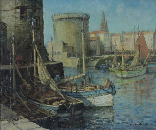 Appraisal: Hilary Cobbett Entry to Port La Rochelle oil on canvas