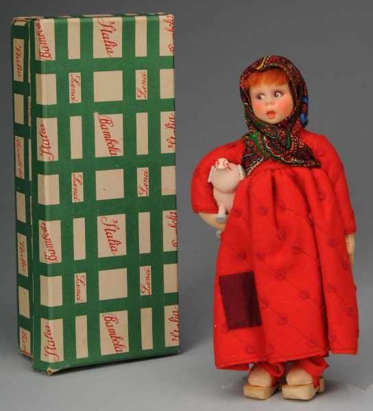 Appraisal: Mint and Boxed Lenci Mascotte Doll Description Italy Ca s