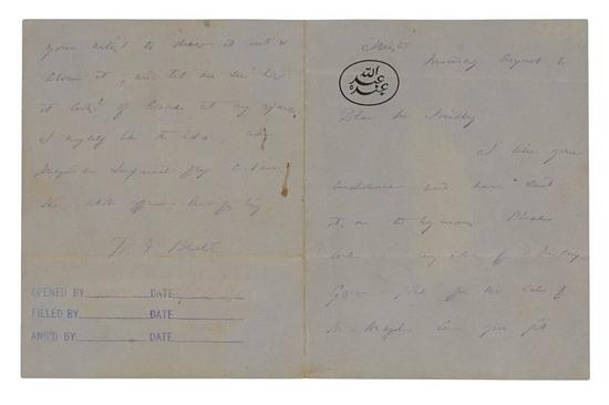 Appraisal: BURTON Richard F Autograph letter signed soliciting a drawing N