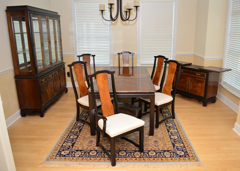 Appraisal: BROYHILL ''MING COLLECTION'' PIECE DINING SUITE pieces total to include