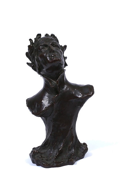 Appraisal: A BRONZE SCULPTURAL BUST depicting Dant unsigned cm high