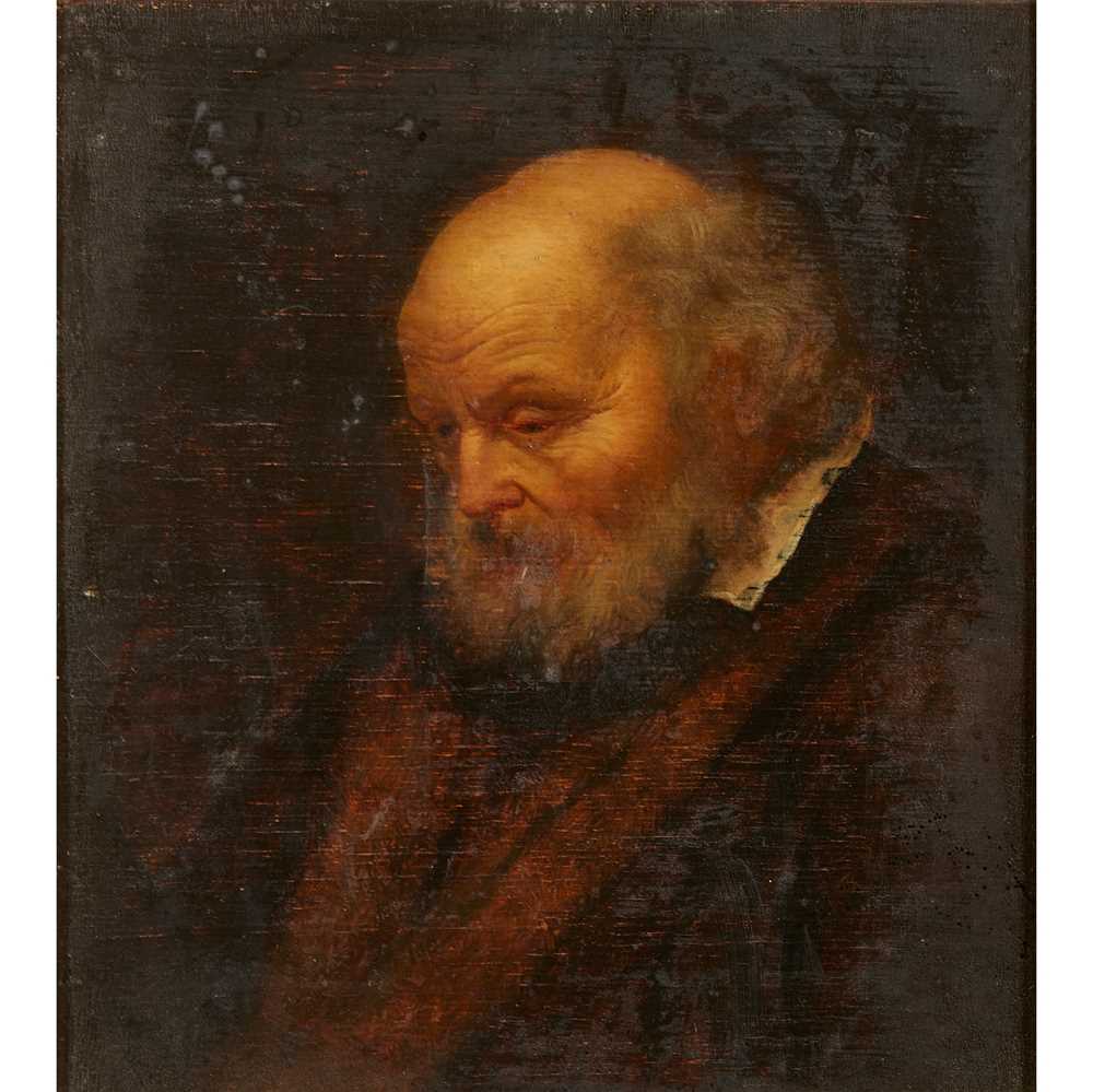 Appraisal: ATTRIBUTED TO BALTHASER DENNER PORTRAIT OF AN ELDERLY MAN IN