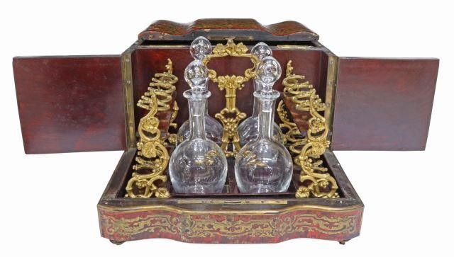 Appraisal: French Napoleon III cave a liqueur th c Boulle work