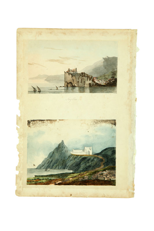 Appraisal: TWO LANDSCAPES EUROPEAN SCHOOL ND HALF- TH CENTURY Watercolor on