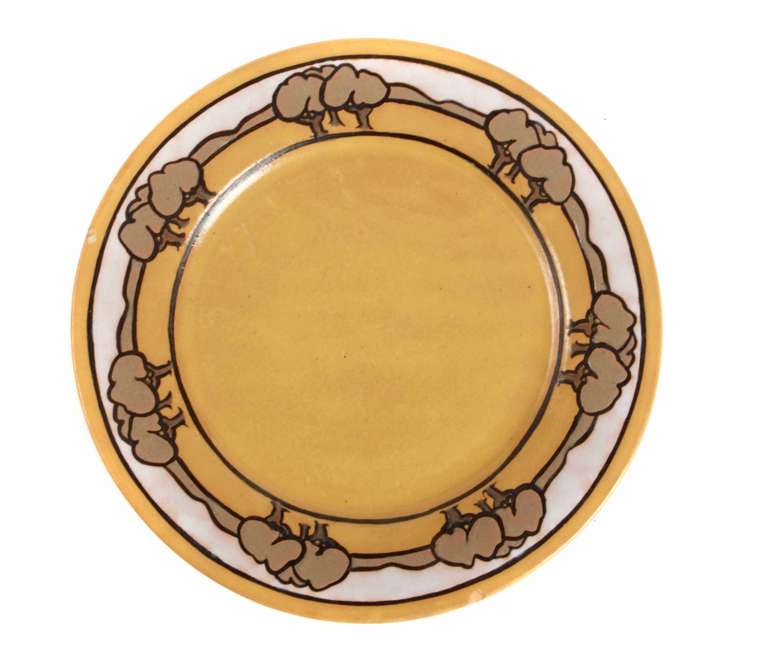 Appraisal: Furniture and Decorative Arts An Art pottery plate by Saturday