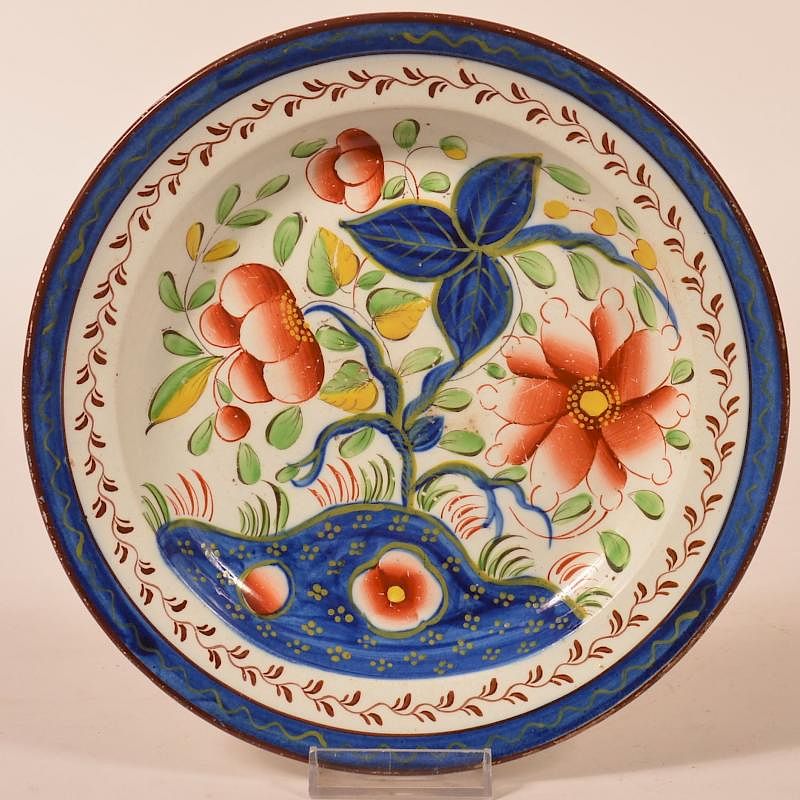 Appraisal: Gaudy Dutch Sunflower Pattern China Plate Gaudy Dutch Sunflower Pattern