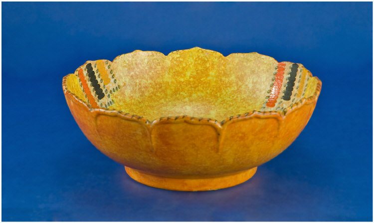 Appraisal: Charlotte Rhead Bowl inches in diameter inches in height