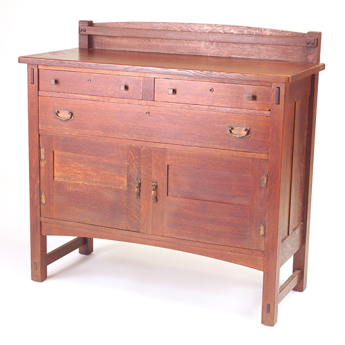 Appraisal: LIMBERT Sideboard with plate rack two small drawers over linen