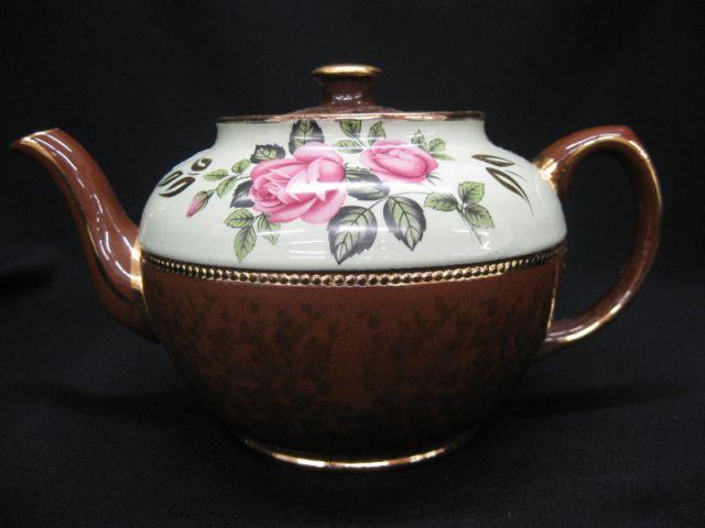 Appraisal: Sadler English Pottery Teapot floral on green band excellent