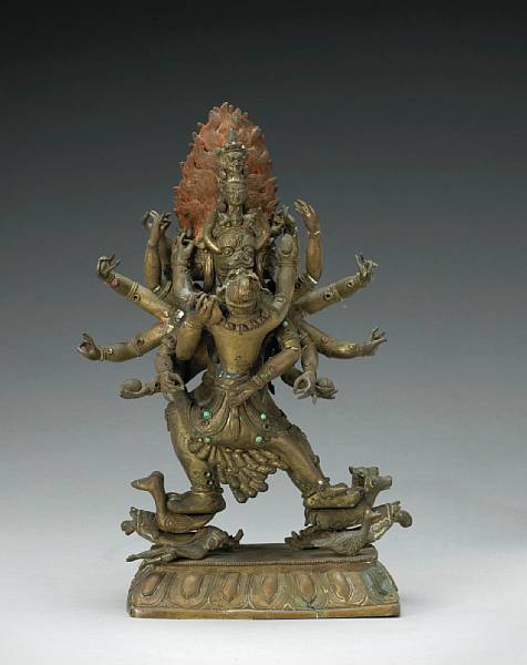 Appraisal: Indian and Himalayan Works of Art Circa The ox-headed protective