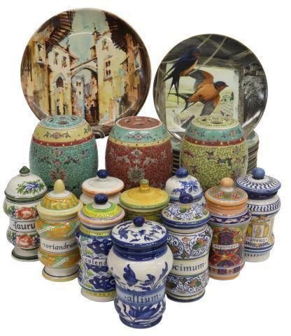 Appraisal: lot of Collection of porcelain including Italian Tognana porcelain apothecary