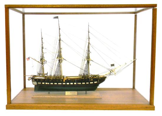 Appraisal: Ship model of U S S Constitution enclosed in glass