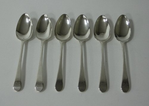 Appraisal: A set of six George III silver spoons WS London