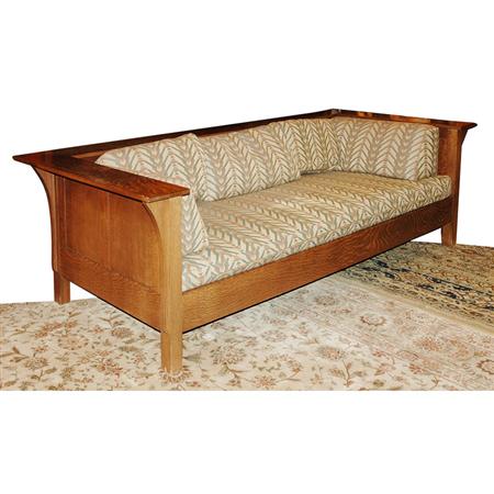 Appraisal: Modern Style Oak Sofa Estimate -