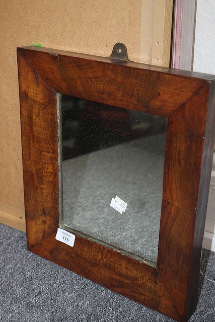 Appraisal: A MAHOGANY SQUARE MIRROR cm x cm