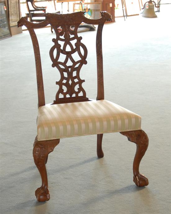 Appraisal: An Irish Chippendale-style Side Chair by Robert Brent Hall having